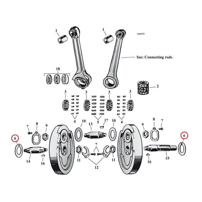Flywheel washer SV, .094" (outside) - 32-73 45" SV