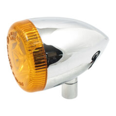 3-1 LED bullet taillight / turn signal combo. Chrome. Amber - Universal