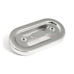 Voltage regulator/rectifier cover. Chrome - 89-99 Softail