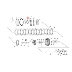 Pressure plate, clutch - 52-70 K, XL Sportster  (YTTRE, 1 begagnad)
