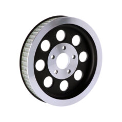 Reproduction OEM style wheel pulley 61t, 1-1/2" belt. Black - 84-99 Evo Big Twin, 1999 Twin Cam