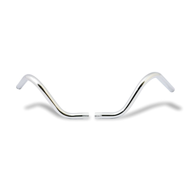 2-Piece Buckhorn style 1" chrome - Pre-81 H-D med 60-79 FL Riser 2-delat styre