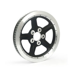 Reproduction OEM style wheel pulley 68t, 1-1/8" belt. Black - 04-06 XL Sportster