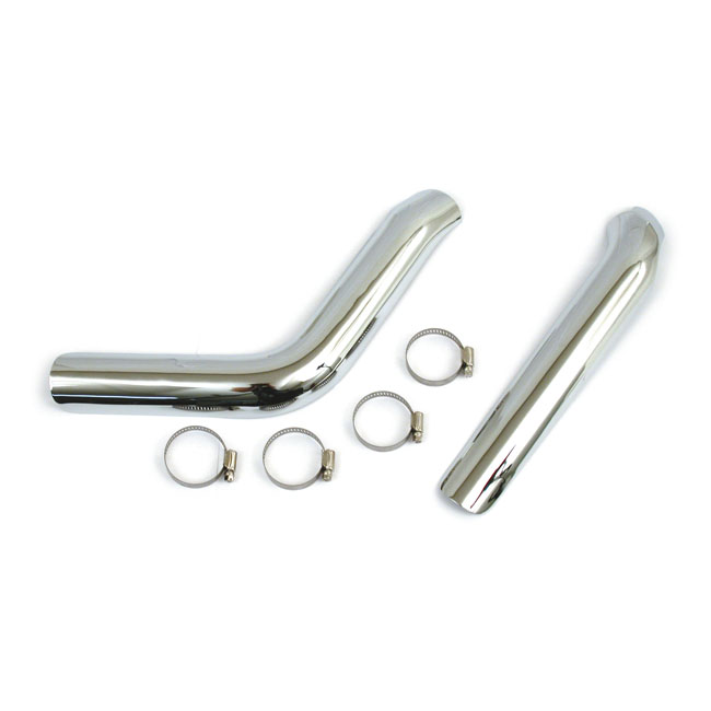 Big Twin plain heat shield set chrome - 84-09 Softail; 84-94 FXR; 84-85 4-växlade FX Evo-modeller