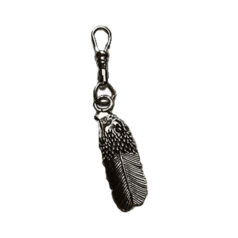 Eagle head feather zipper pull