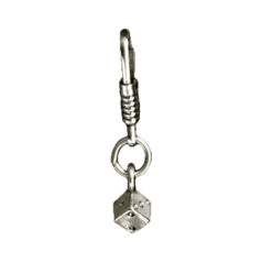 Single dice zipper pull