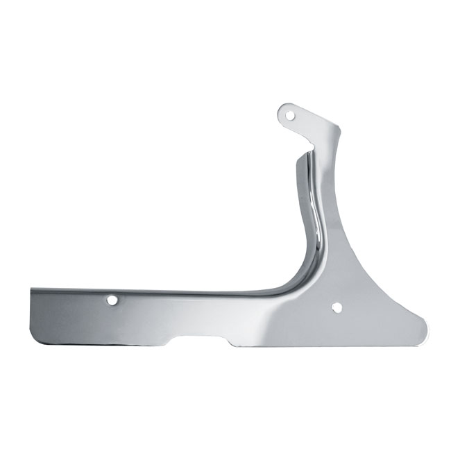 Lower rear belt guard. Louvered. Chrome - 86-99 Softail