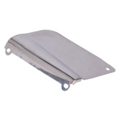 Back panel fork. Right side. Stainless - 49-84 Big Twin