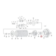 Ball bearing, clutch hub - 91-22 XL Sportster (exkl. 08-12 XR1200)