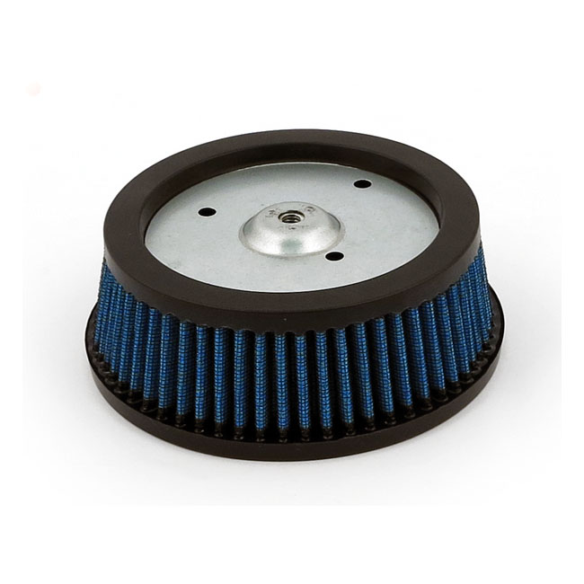 MCS, Blue Lightning air filter element - 00-15 Softail; 99-07 Dyna, FLT/Touring; 07-22 XL Sportster . Modeller med 29440-99D och 29773-02C SE steg 1 & 2 luftrenarsatser; alla RSD Venturi luftrenarsatser