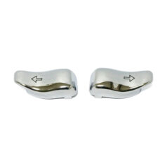 Turn signal switch extender cap set. Chrome - 19-20 FLHT Electra Glide Standard; 14-20 FLHR Road King; 15-20 FLTR Freewheeler Trike. (exkl. CVO-modeller)