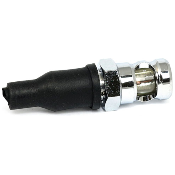 License plate light mount bolt. Grooved. Chrome
