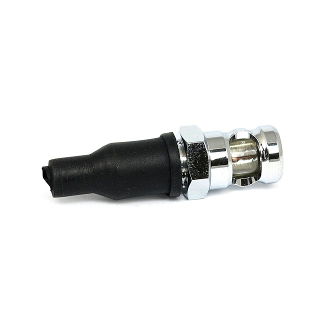 License plate light mount bolt. Grooved. Chrome