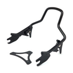 Sissy bar kit 9.5" 1-piece upright. Gloss black - 09-24 FLT/Touring