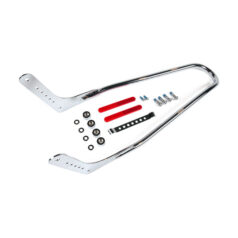 Sissy bar kit 21" upright chrome - Softail: 18-20FLDE Deluxe 107; 18-21FLHC Heritage Classic; 18-24 FLHCS Heritage Classic 114; 18-21FLSL Slim 107; 18-20FXBB Street Bob 107; 21-24 FXBBS Street Bob 114; 20-24 FXST Softail Standard 107