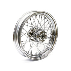 3.00 x 16 front wheel 40 spokes chrome - 08-17 FLT/Touring; FLHT, FLHR, FLTR, FLHX (ABS)