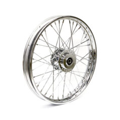 2.15 x 21 front wheel 40 spokes chrome - 00-03 FXD; 00-07 XL Sportster med enkelskiva