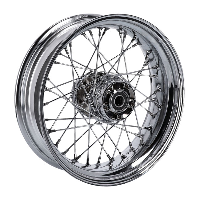 3.00 x 16 framhjul 40 ekrar krom - 07-17 FLST/C/F/N (ingen ABS)
