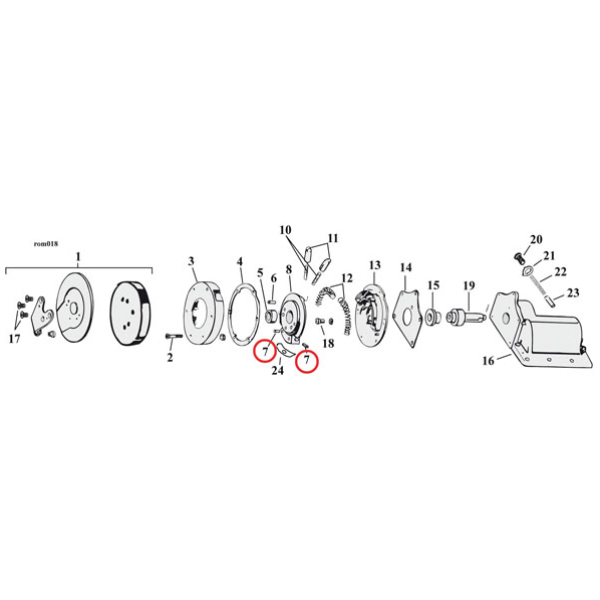 Roll pin, ratchet top transmission - 74-E79 Big Twin