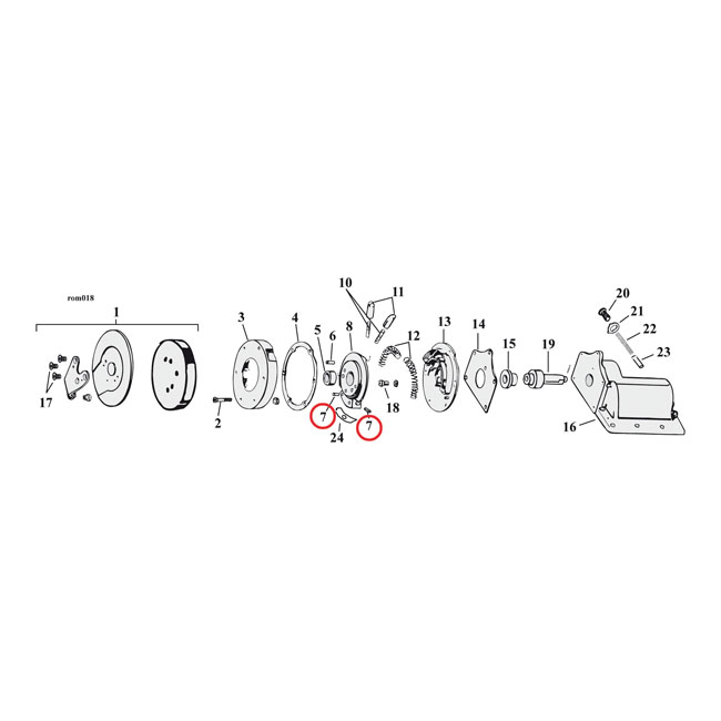 Roll pin, ratchet top transmission - 74-E79 Big Twin