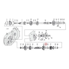 Thrust washer, countershaft 1st gear .080" - L84-85 XL Sportster