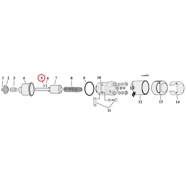 Roll pin - Passar till: > Bland annat:
L81-E82 FL : solenoid. 
80-00 5-växlad Big Twin (Exkl. 2000 Softail) : Transmission, växelkamstöd (1 använd). 
99-17 Twin Cam: Kamaxelstödplatta (1 används). 
17-24 M8: Oljepumphus (1 använt). 
91-03 5-växlad XL Sportster  : Passar i växelväxellåda (1 använd). - Bild 2