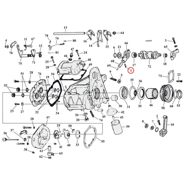 Roll pin - Passar till: > Bland annat:
L81-E82 FL : solenoid. 
80-00 5-växlad Big Twin (Exkl. 2000 Softail) : Transmission, växelkamstöd (1 använd). 
99-17 Twin Cam: Kamaxelstödplatta (1 används). 
17-24 M8: Oljepumphus (1 använt). 
91-03 5-växlad XL Sportster  : Passar i växelväxellåda (1 använd). - Bild 4