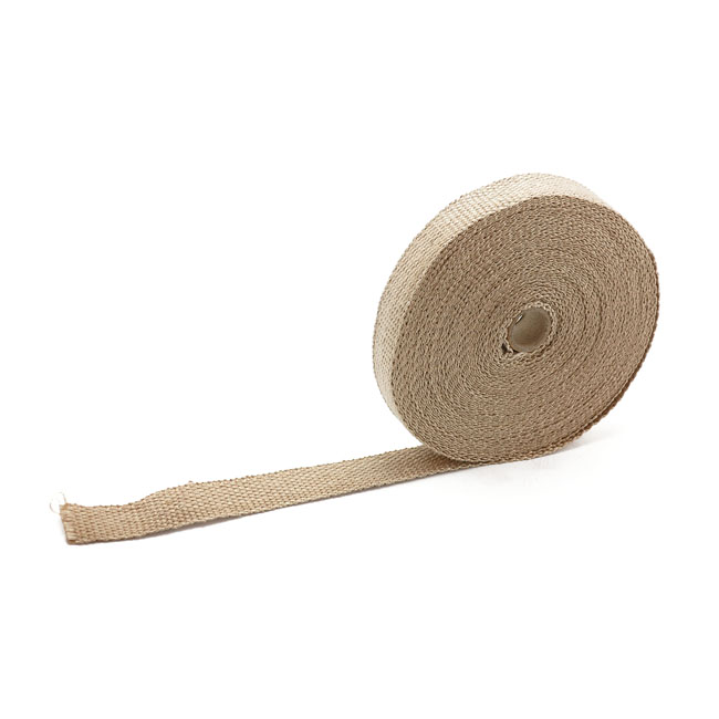 Exhaust insulating wrap. 1" wide light brown - Universal