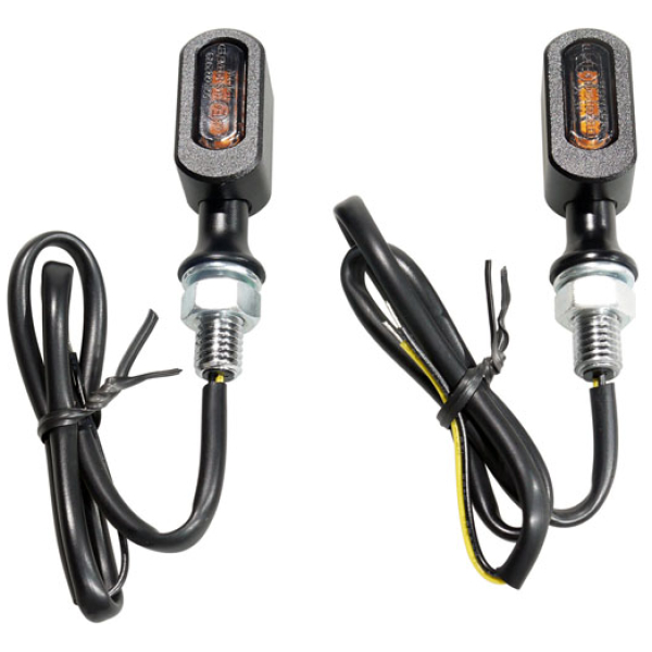 Fastline, LED turn signal set. Black, smoke lens - Universal