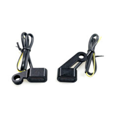 Fastline, below bar LED turn signal set. Black, smoke lens - 04-13 XL Sportster