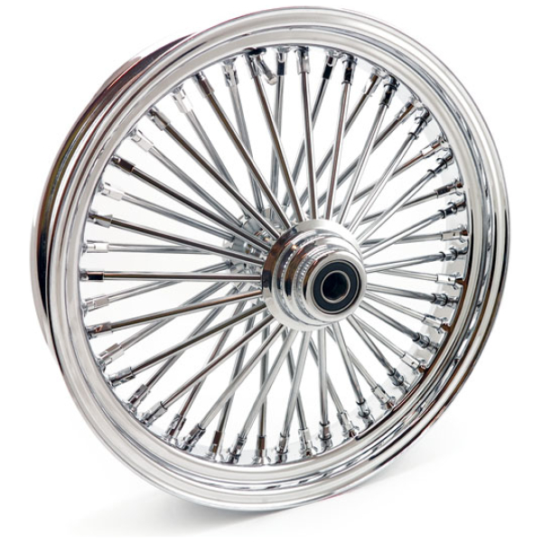 MCS radial 48 fat spoke front wheel 3.50 x 18 SF chrome - 04-05 FXDWG