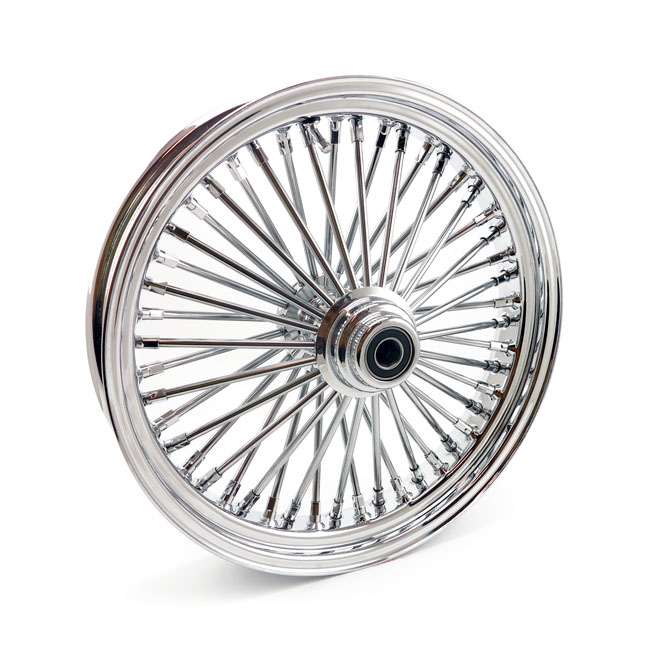 MCS radial 48 fat spoke front wheel 3.50 x 18 SF chrome - 04-05 FXDWG