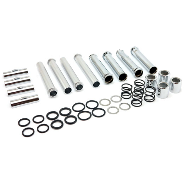 Complete M8 pushrod cover kit. Chrome - 18-24 Softtail; 17-24 FLT/Touring, 17-24 Trikes