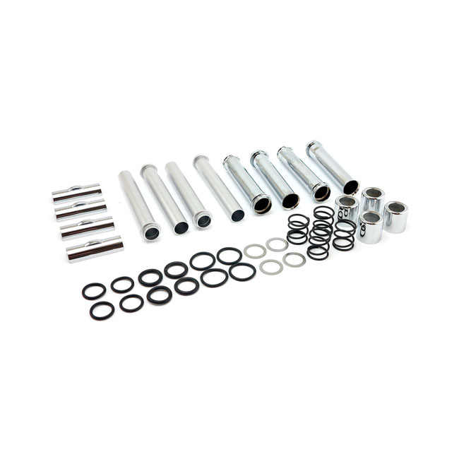 Complete M8 pushrod cover kit. Chrome - 18-24 Softtail; 17-24 FLT/Touring, 17-24 Trikes