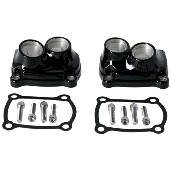 M8 tappet block cover set, black - 18-24 Softtail; 17-24 FLT/Touring, 17-24 Trikes