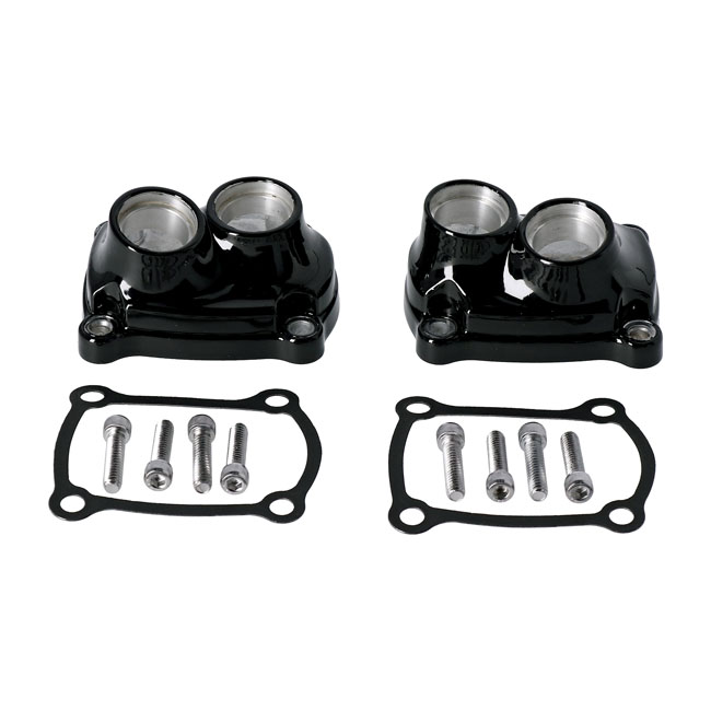 M8 tappet block cover set, black - 18-24 Softtail; 17-24 FLT/Touring, 17-24 Trikes