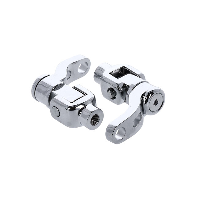 M8 Softail passenger footpeg mount kit, 360° adj. Chrome - 18-24 Softail (exkl. 19-20 FXDRS)