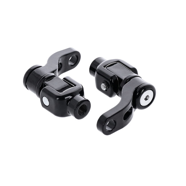M8 Softail passenger footpeg mount kit, 360° adj. Black - 18-24 Softail (exkl. 19-20 FXDRS)