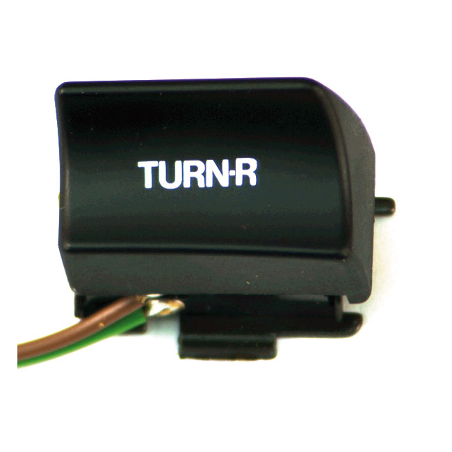Right turn, handlebar switch. Black - 82-95 H-D