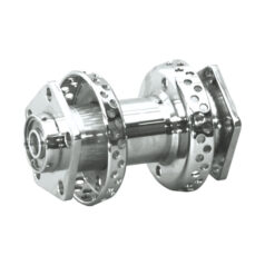 Chrome dual flange hub 5/16" holes