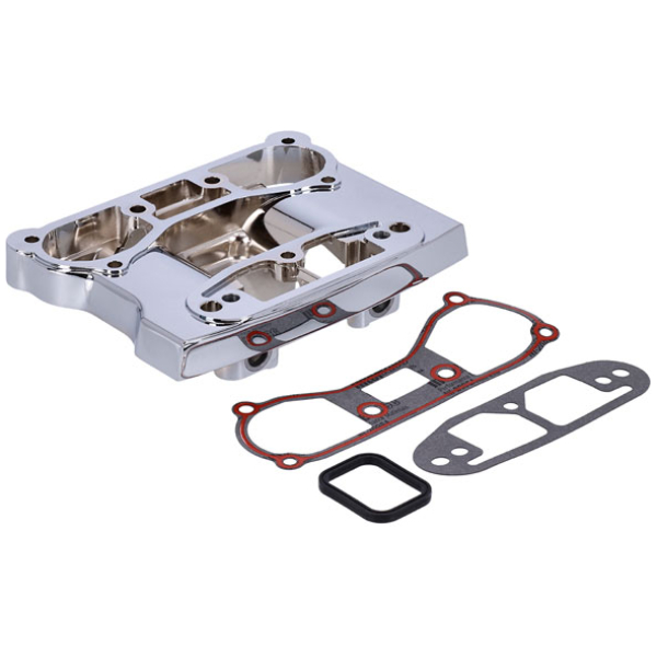 Rocker cover, lower. Chrome - 92-99 Evo Big Twin