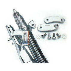 Front Springer turn signal relocation kit. Chrome - Softail: 88-05 FXSTS/I Springer; 97-03 FLSTS/I Springer
