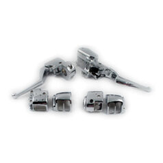 Handlebar control kit chrome 9/16" bore - 96-13 Big Twin (Exkl. 11-13 Softail; 12-13 Dyna, FXCW, FLT/Touring); 96-03 XL Sportsterÿ
