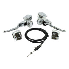 Handlebar control hydr. Clutch conversion kit. Chrome - 96-06 XL Sportster