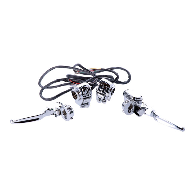 Handlebar control kit chrome - 08-13 FLT/Touring