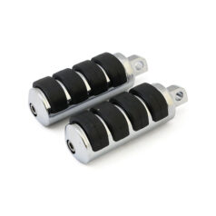 Comfort foot pegs. Large diameter. Chrome - Alla traditionella H-D hanfästen. (Exkl. ryttare/passagerare på: 18-24 Softails; 20-21 Livewire. Exkl. ryttare plats på: 15-20 XG; 10-22 XL1200X/XS; 11-20 XL1200C; 12-16 XL1200V)