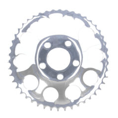 REAR SPROCKET, CHROME. 46T - 82-85 FXR; 73-99 stil offset chop