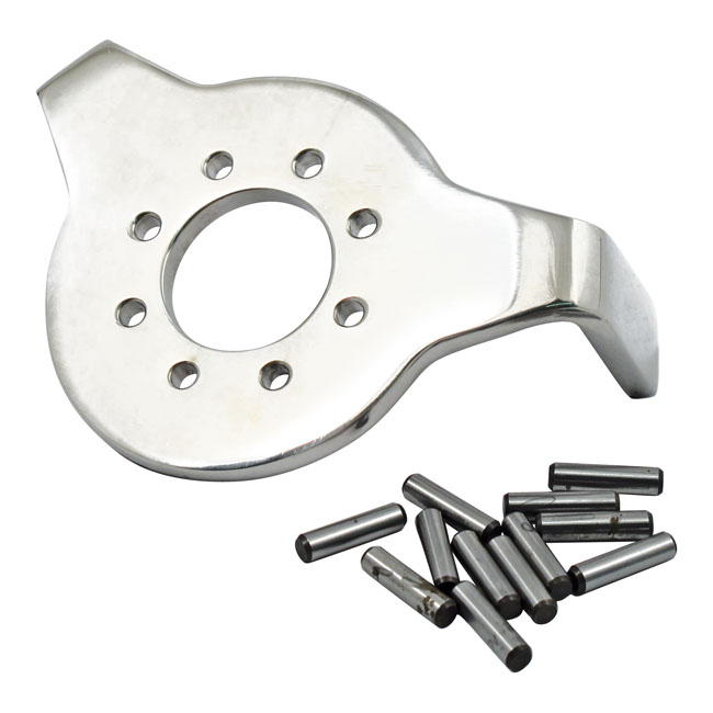 Triple tree mounted fork stop kit. Stainless - 48-99 Big Twin (exkl. 91-05 Dyna)
