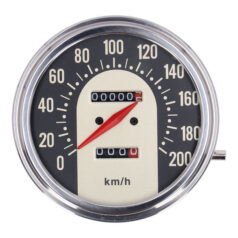 FL speedometer, '62-67 electra face', black/gold. 1:1 KMH