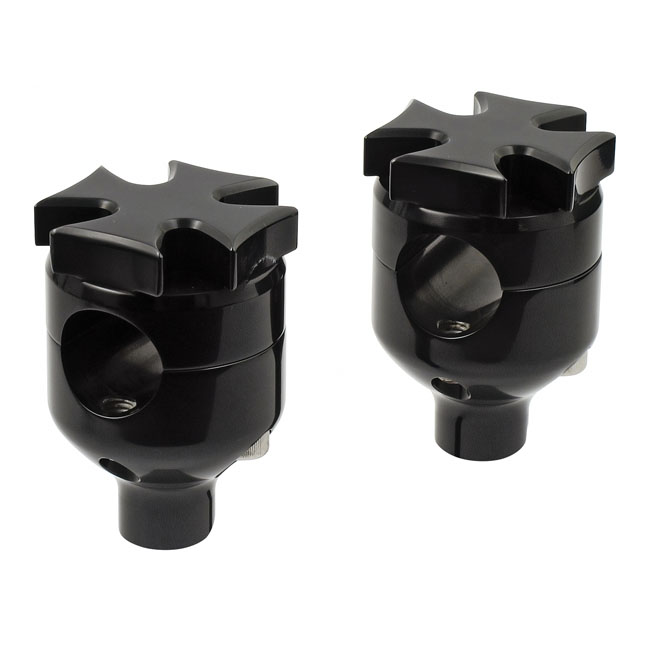 Flat maltese riser, 2" black - 73-02 Big Twin, Twin Cam B, XL Sportster (exkl. FLT)